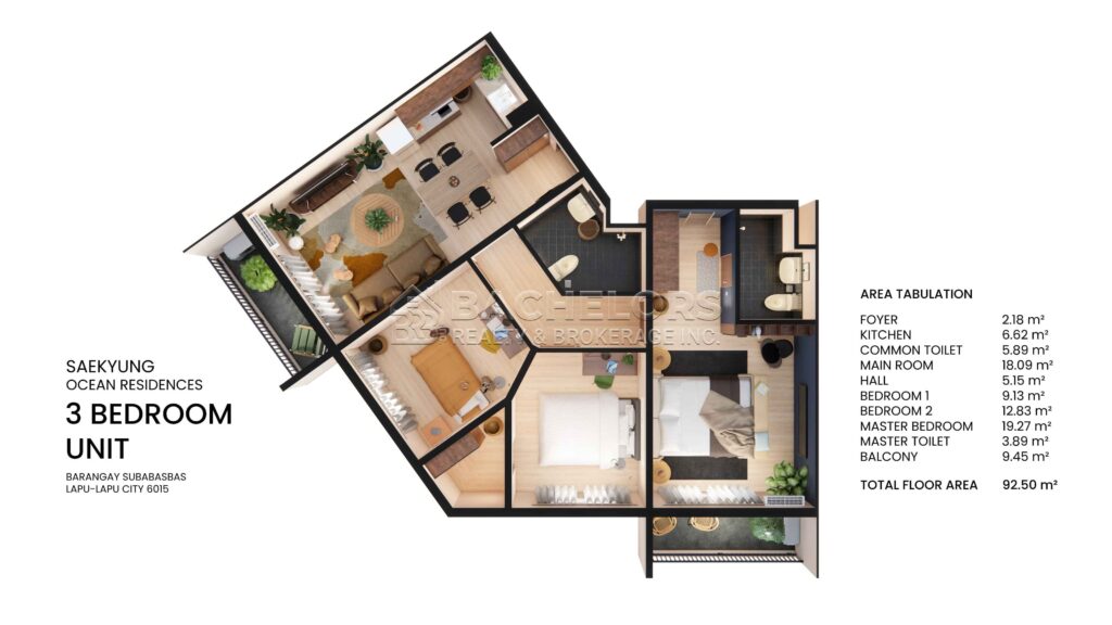 saekyung ocean residences 3 bedroom unit