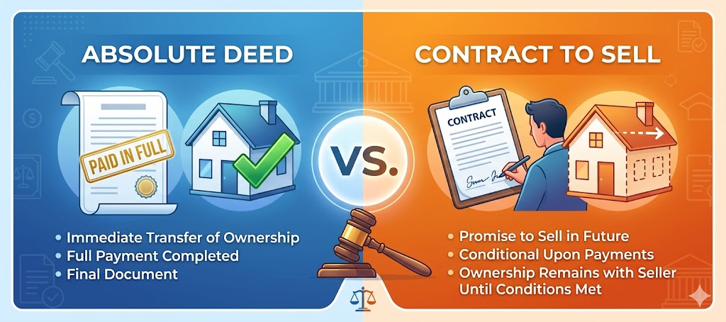 Absolute Deed vs. Contract to Sell