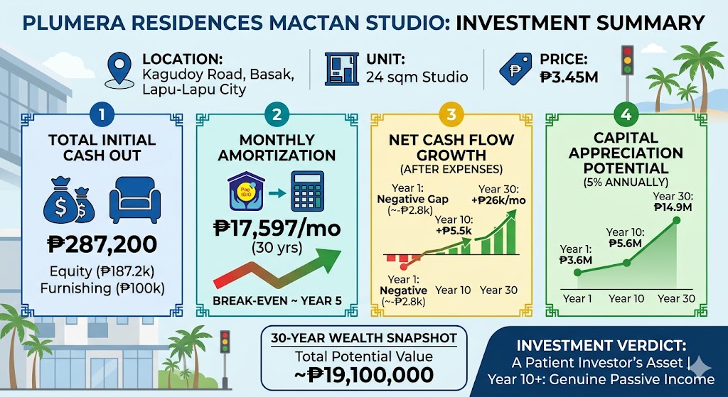 studio condo rental income and resale profit